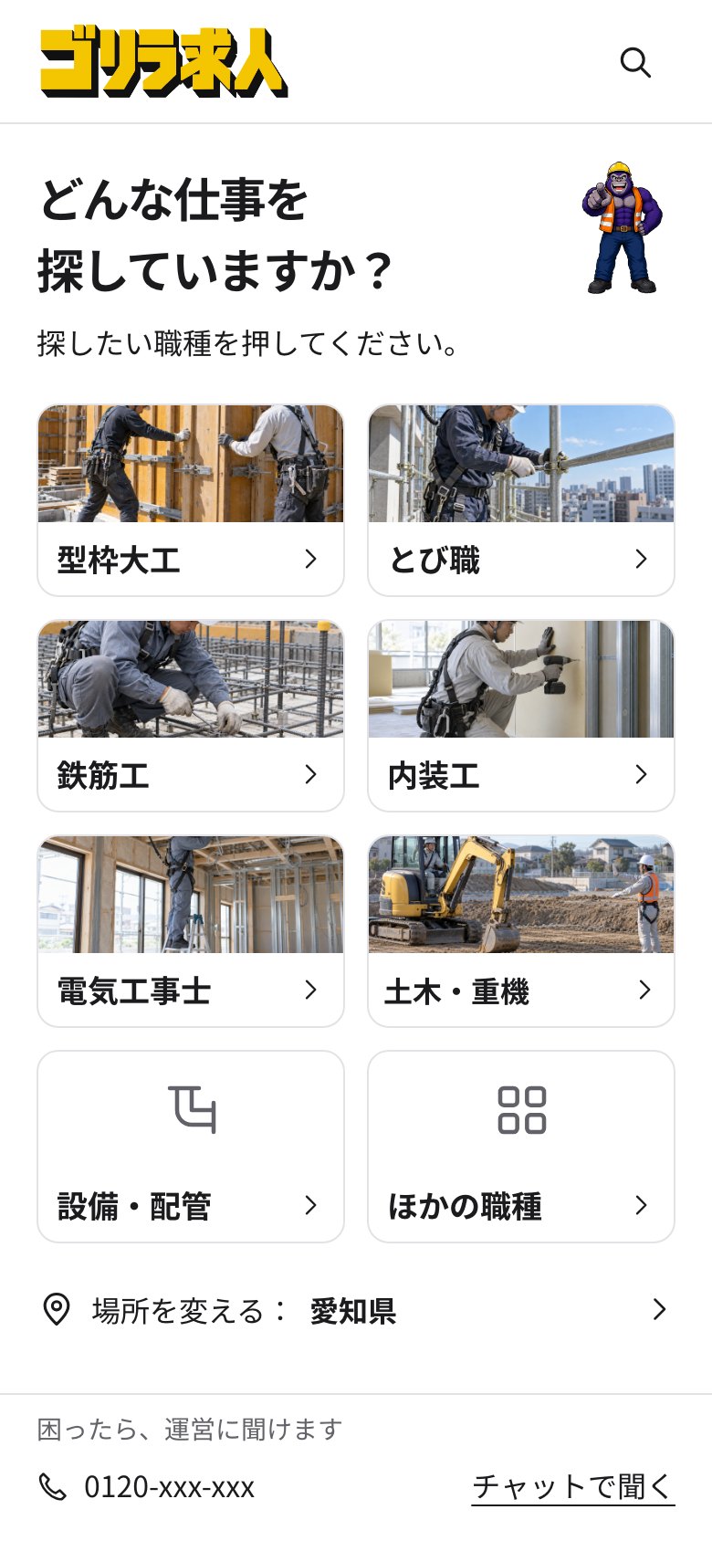 方向B 求職者のトップ
